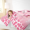 thumbnail image 4 of Manfei Wildlife Cheetah Twin Comforter Set,Safari Leopard,Pink Butterfly,2-Piece Cozy, 4 of 8