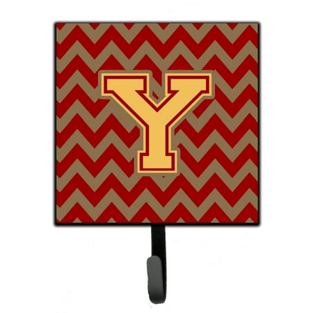 

Carolines Treasures CJ1048-YSH4 Letter Y Chevron Garnet and Gold Leash or Key Holder 7Hx4.25W multicolor