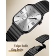 thumbnail image 3 of Wearlizer Two Tone Metal Watch Band Compatible with Apple Watch Bands Women 38/40/41/42/44/45/46/49mm Rectangular Link Bracelet Stainless Steel Strap for Series 11/10/9/8/7/6/5/4/3/SE/Ultra, 3 of 6