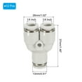 thumbnail image 2 of Unique Bargains Pousser pour Connecter les Raccords, 12 Pack Raccords Diviseurs, Blanc, 1/4 de Pouce Od, 2 of 5