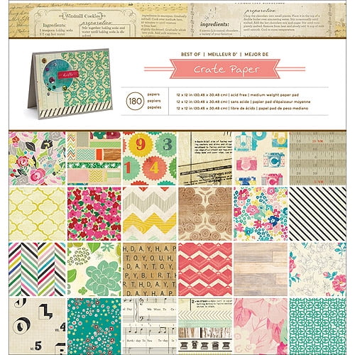 American Crafts 12" x 12" Best of Paper Pad, 180 Sheets