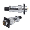 thumbnail image 4 of 2-Pin Waterproof Aviation Connector Set - Zinc Alloy Male Plug & Female Socket with RF Interference Protection, 500V 25A, -40℃~85℃ Temperature Range, 500 Mating Cycles for LED Industrial Equipment, 4 of 6