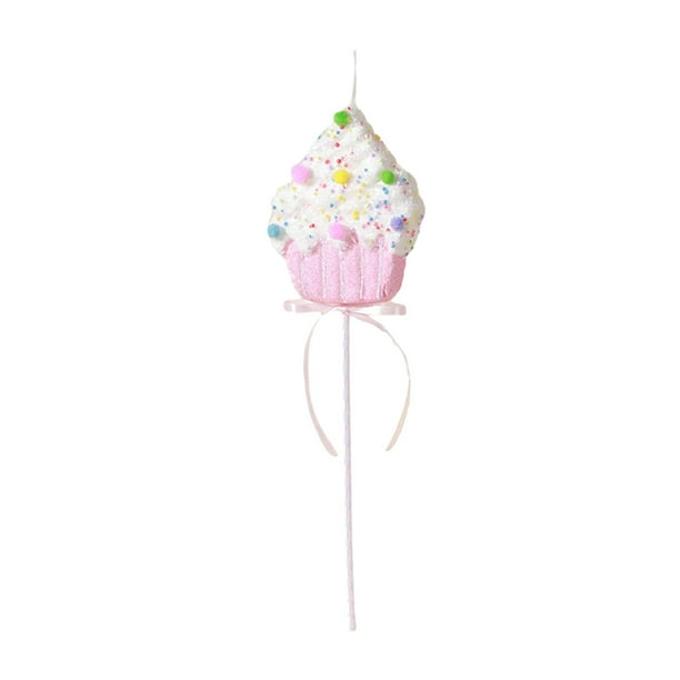 Adorno colgante para de Navidad, colgante de Navidad, artesanía ligera y creativa portátil, decoración navideña para año Nuevo, cafetería en , Cono Rosa con Varilla