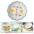 thumbnail image 4 of Ceramic Salad Bowl Dessert Bowl Adorable Pattern Wave Bowl Breakfast Bowl, 4 of 9