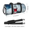 thumbnail image 4 of Fotbe Circular Lighthouse Pattern Foldable Sports Gym Bag with Wet Dry Pocket, Ultralight Travel Bag, Large Capacity Duffel Bag, Splash Proof Carry on Bag, Overnight Bag, Weekender Bag for Travel, 4 of 8