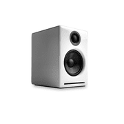 Audioengine A2 24 Bit Hires aptX Home Stereo PC Bookshelf Speakers with Bluetooth and Dome Tweeters - White