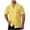 Yellow 01, variant on Mens Button up Shirts Textured Knit Short Sleeve Eyelet Tops Dressy Casual Notch Collared Button-down Blouses (M, Blue 01)