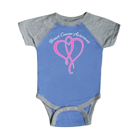 

Inktastic Breast Cancer Awareness with Pink Ribbon Heart Gift Baby Boy or Baby Girl Bodysuit