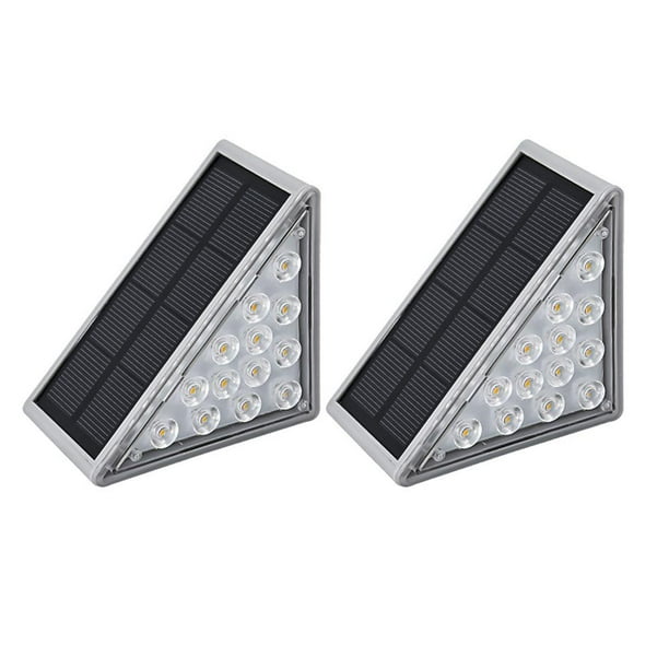 Lámpara De Piso Paquete de 2 pasos Lámpara solar antirrobo de luz solar para terraza de jardín (luz) blanca Likrtyny Para estrenar