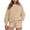 Beige, variant on Track Suits for Women Set Long Sleeve Crewneck Sweatshirt and Shorts 2 Piece Matching Set Spring Fall Sweat Shorts Sets