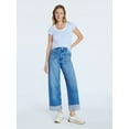 thumbnail image 2 of Free Assembly Women’s High Rise Cuffed Jean Pants with Patch Pockets, 30" Inseam, Sizes 0-28W, 2 of 5