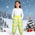 thumbnail image 2 of Ruyang Baby Metallic Snow Pants Winter Warm Puffer Down Thick Trousers Toddler Boys Girls Colorful Elastic Waist Ski Bib Pants, 2 of 5