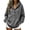Dark Gray, variant on CBASIHI Womens Winter Warm Hoodies with Pocket Thick Fleece Casual Fashion Long Sleeve Oversized Pullover Sweatshirt Gray S-2XL