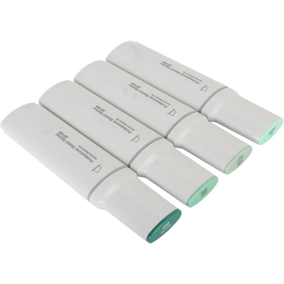 Alcoholic Marker, Refillable Ink Airtight Cover Easy Color Application Portable Wearable Nib Wide Tip Markers for Graffiti for Outdoor Painting Green Series