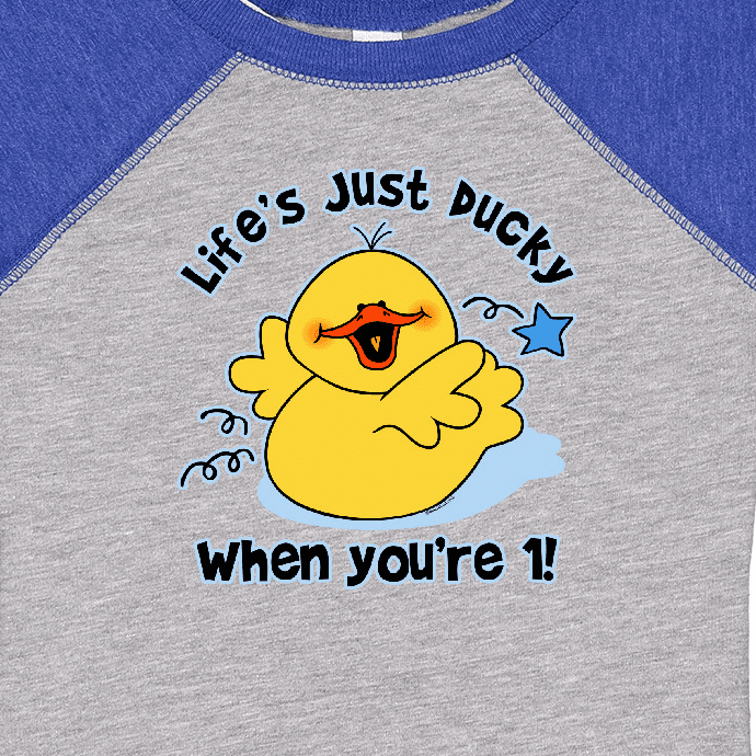 Inktastic Life's Ducky 1st Birthday Boys or Girls Baby Bodysuit