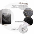 thumbnail image 3 of Geometric Wave Shower Curtain, 66" x 72", Minimalist Grey Golden Mountain Sky Waterproof Bathroom Curtain Washable Shower Curtain Set with 12 Hooks, 3 of 6