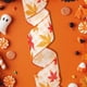 thumbnail image 4 of Decoración con cinta de Halloween: Cinta de lino sintético con estampado de calabaza y hoja de arce para manualidades navideñas, 4 of 6
