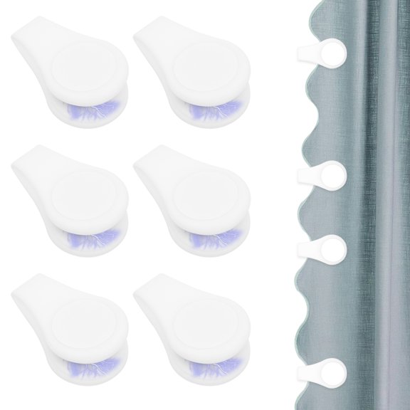 Keyohome 6Pcs Shower Curtain Clip Magnetic Silicone Shower Splash Clip Windproof Splash Curtain Holder for Bathroom Bedroom Living Room