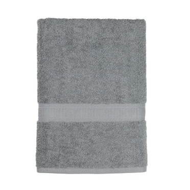 Mainstays Solid Bath Towel, Light School Grey