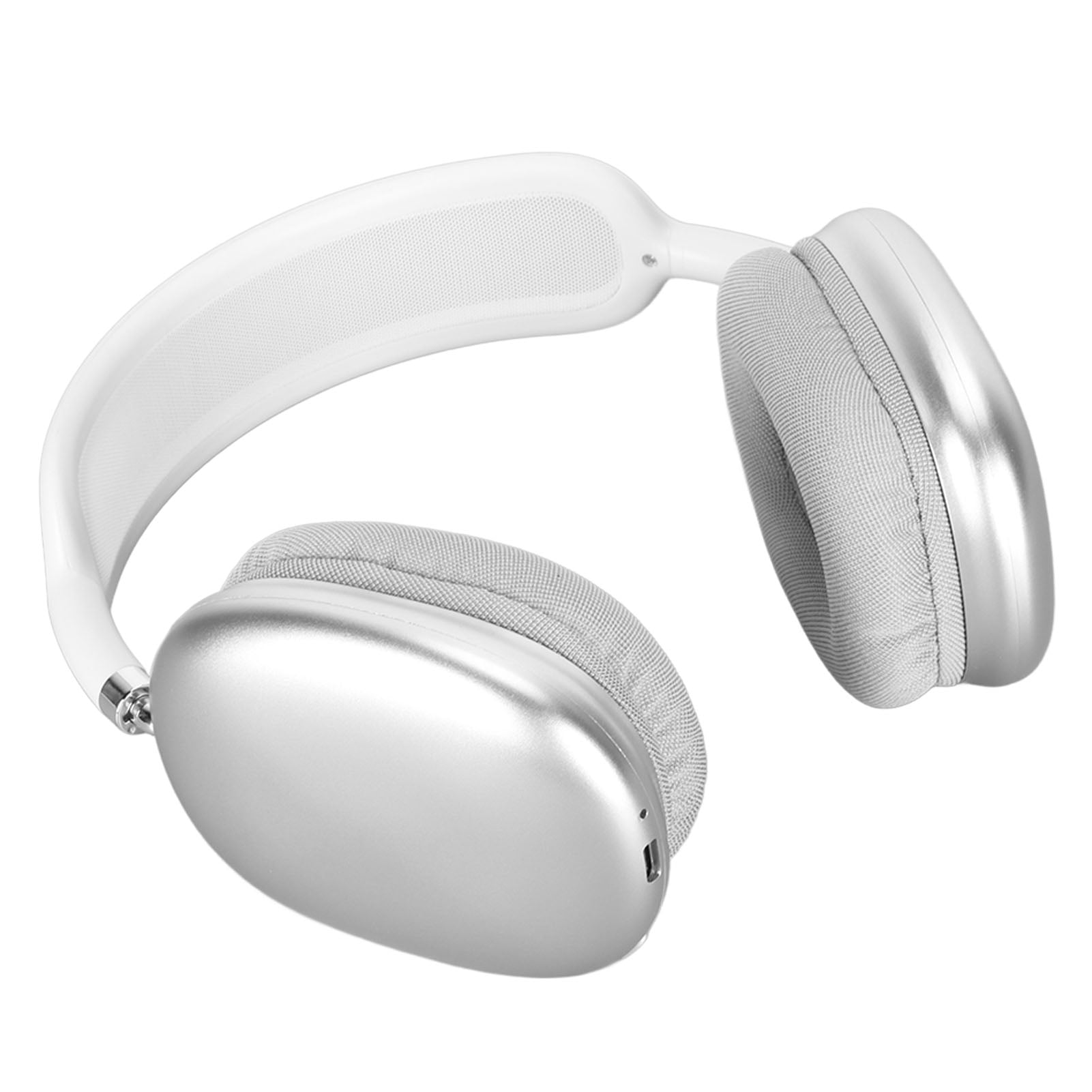 Wireless Bluetooth Headphones Adjustable Foldable Headsets with Microphone for Laptop Phone Work School Travel Sports White
