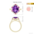 thumbnail image 5 of ANGARA Natural 4.3 ct Amethyst Floral Ring with Reverse Tapered Shank in 14K Yellow Gold for Women (Size-12x10mm) | February Birthstone, Anniversary, Jewelry Gift for Women | Natural Amethyst Ring, 5 of 9