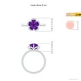 thumbnail image 3 of ANGARA Natural Tulip-Inspired 2.1 ct Amethyst Ring with Diamond Halo in 14K White Gold for Women (Size-8mm) | February Birthstone, Anniversary, Jewelry Gift for Women | Natural Amethyst Ring, 3 of 7