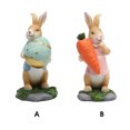 thumbnail image 4 of Pascua Animal Figurine Resina Artesanía Centerería Estatua Estatua Chimenea Encimera decoración escultura ornamentos doméstico decorativo huevo azul Kearding HA012587-02B, 4 of 7