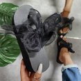thumbnail image 1 of Sandalias Mujer Tacón inclinado Punta abierta Zapatillas con nudo de lazo Cómodos zapatos de playa Chanclas Wmkox8yii  hj789, 1 of 8