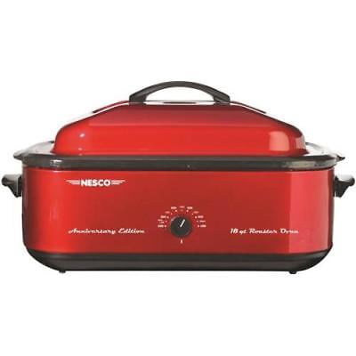 Nesco 18 Quart Electric Roaster Oven, Red