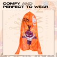 thumbnail image 4 of Anime Durag and Silk Bonnet 2pcs Set for Men Women, Silky Satin with Fabric Comfort Compression, Orange Ace, 4 of 7