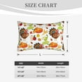 thumbnail image 6 of Haiem Pillowcase for Hair and Skin Queen - Holiday Thanksgiving Turkey Apple Family Dinner Printed Soft Pillowcase with Envelope Closure-14"x20", 6 of 9