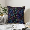 thumbnail image 6 of KLL Colored Hearts Decorative Throw Pillow Covers Velvet Soft for Couch Sofa Bedroom Living Room Outdoor - 18"x18", 6 of 8
