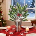 thumbnail image 4 of Rama de Pino Artificial con Frutos Rojos y Piñas | Ramo Decorativo Navideño de 50 Cm | Agujas de Pino Artificiales Realistas para Mesas Festivas, Repisas, Arreglos Florales y Más. Reutilizable., 4 of 6