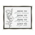 thumbnail image 3 of Stupell Industries Floral Blossoms Loving Quote Behind Before Around Within Graphic Art Luster Gray Floating Framed Canvas Print Wall Art, Design by Lettered and Lined, 3 of 5