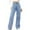 *10-Light Blue, variant on No Boundarie Women's Plus Size Wrinkle-Free Stretch Jeans With Pocket,Womens High Waisted Straight Leg Denim Pants,Slimming Tummy Control Trousers For Ladies,Army Green,Size S