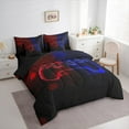 thumbnail image 3 of Feelyou Game Console Lover Bedding Comforter Set 7pcs, Modern Honeycomb Geometric Queen Bedding Sets, Teen Boy Girl Kid Reversible Queen Sheet Sets, Breathable Home Decor, 3 of 7