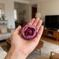 thumbnail image 2 of Cotton Cloth Round Peony Single Simulated Flower,Artificial Round Peony Flower Heads Flower Buds for Wedding Flower Wall & Arrangement,Bridal Bouquets, Table Centerpieces, Parties,(Purple,), 2 of 9