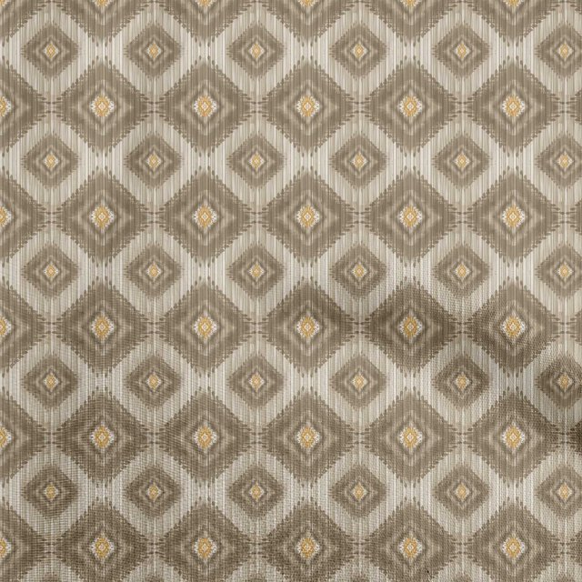 oneOone Georgette Viscose Light Brown Fabric Asian Ikat Sewing Craft Projects Fabric Prints By Yard 42 Inch Wide