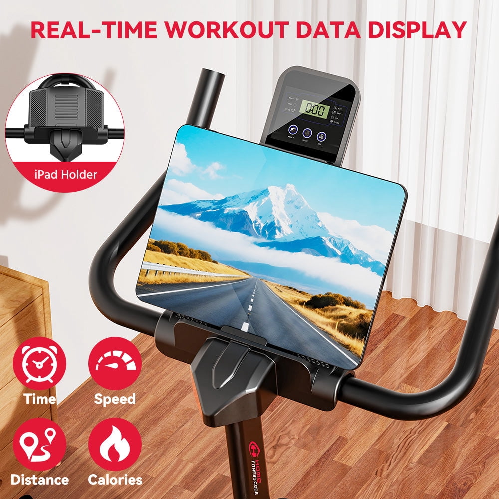 Stationary Exercise Bike, Cycling Bike for Home 265 Lbs Weight Capacity, Comfortable Seat Cushion and LCD Monitor