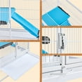 thumbnail image 3 of Yaheetech Small Animal Cage with Rolling Wheels, Removable Ramp & Platform, White, 3 of 8
