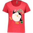 thumbnail image 3 of Inktastic Happy Christmas Penguin Women's Plus Size T-Shirt, 3 of 5