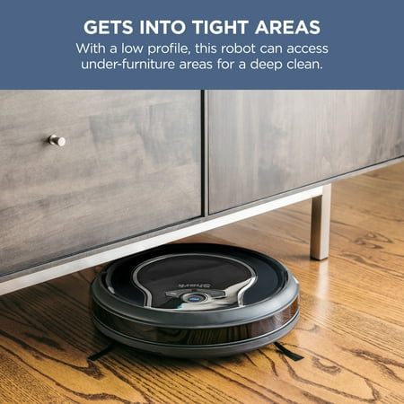 Shark - ION Robot RV761, Wi-Fi Connected, Robot Vacuum with Multi-Surface Cleaning - Black/Navy Blue