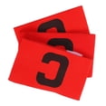 thumbnail image 1 of COOPHYA 3 Pcs Brassards de Match de Football Rouge Durable pour Reconnaissance des Rôles pendant les Jeux Compétitifs, 1 of 5