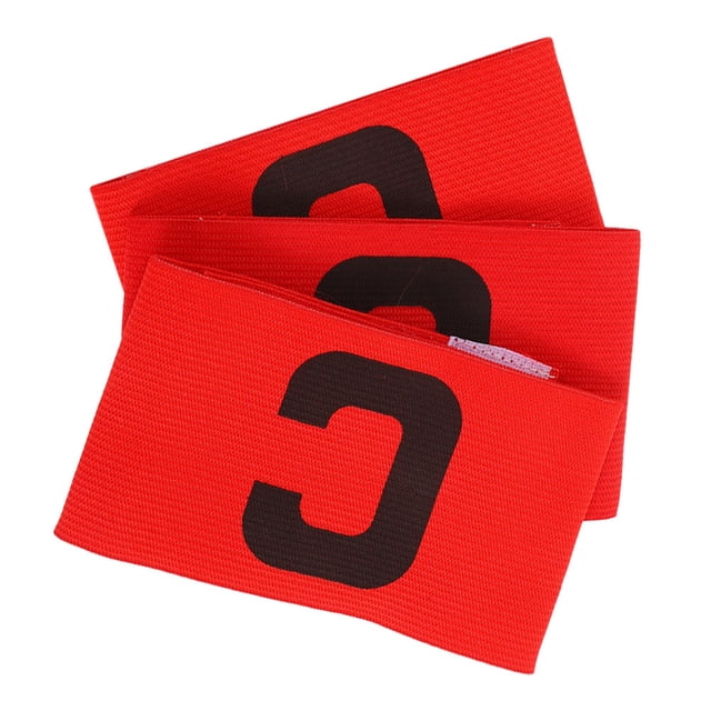 COOPHYA 3 Pcs Brassards de Match de Football Rouge Durable pour Reconnaissance des Rôles pendant les Jeux Compétitifs