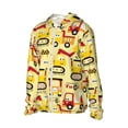 thumbnail image 3 of Goofa Funny Construction Vehicles Printed Women's UPF 50+ Sun Protection Hoodie Jacket Lightweight Long Sleeve Sun Shirt for Women with Pocket Hiking Outdoor-, 3 of 9