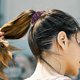 thumbnail image 3 of 1PC Fabric Flowers Beads Banana Hair Clip Ponytail Holder Hair Accessories for Women Girls (Purple), 3 of 4
