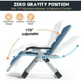 thumbnail image 4 of YYEAN  Zero Gravity Chair, Outdoor Padded Lounge Chair with Side Table, Reclining Chair, Sturdy & Comfortable, Supports up to 440lbs-Zero Gravity Chair-Cruious Blue, 4 of 7