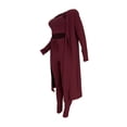 thumbnail image 6 of Idoravan Women Sets Clothing Clearance Womens Solid Color Sexy Round Neck Loose Stretch Tops Blouse Tank Top Pants Three Piece Set, 6 of 6