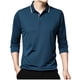 thumbnail image 2 of Blusa y camisa de manga larga con cuello vuelto para hombre, pijama deportivo para el hogar, camiseta de color liso, blusa deportiva de poliéster para hombre, 2 of 9