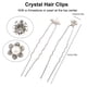 thumbnail image 3 of 40 Uds. Horquillas para el pelo en forma de U con diamantes de imitación de cristal transparente par Abanopi 40 versión perlada, 3 of 6